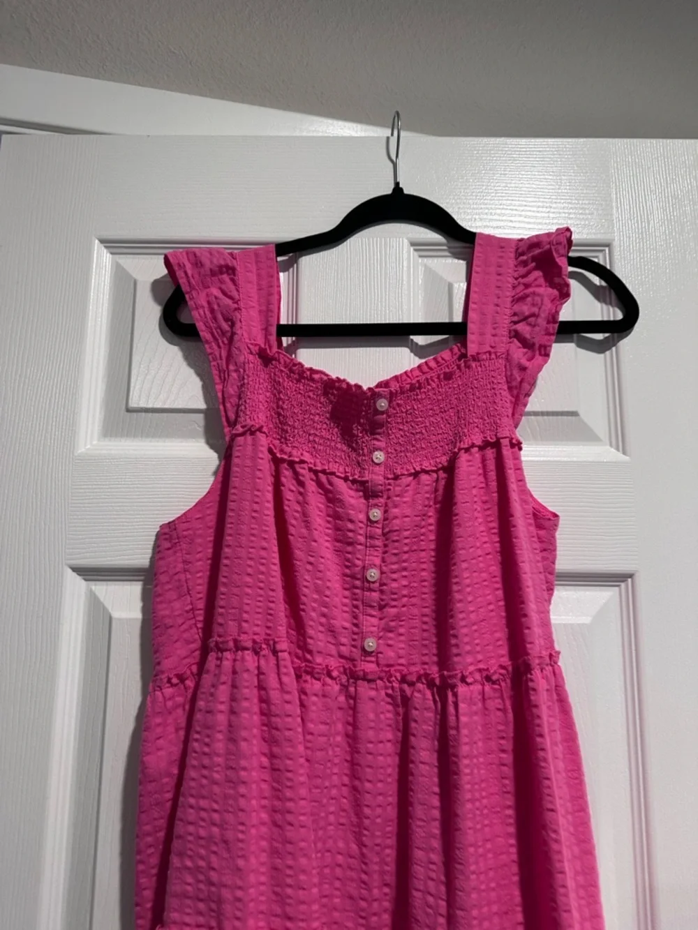 Old Navy Pink Ruffled Tiered Summer Dress